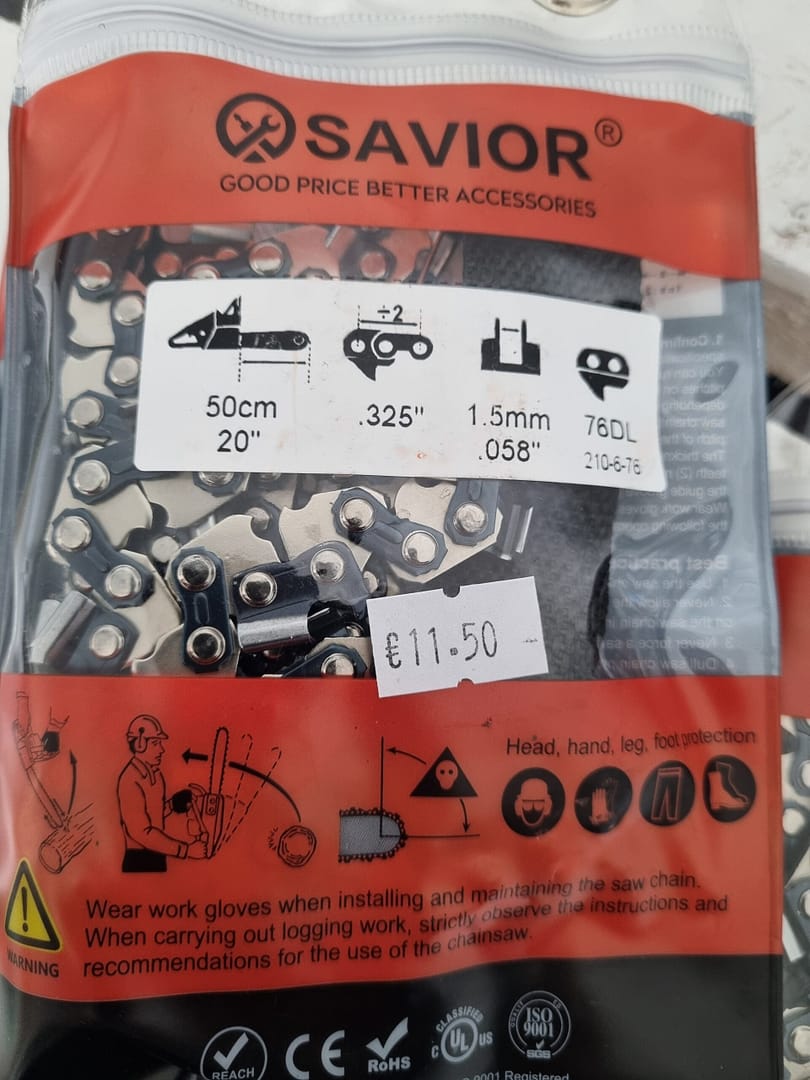 20" Chainsaw Chain (Replacement)